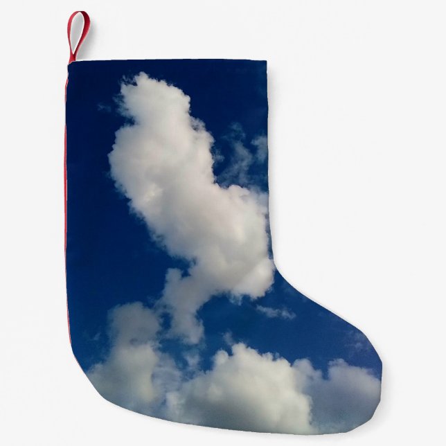 Meia De Natal Pequena Uma nuvem inclinada (Frente)