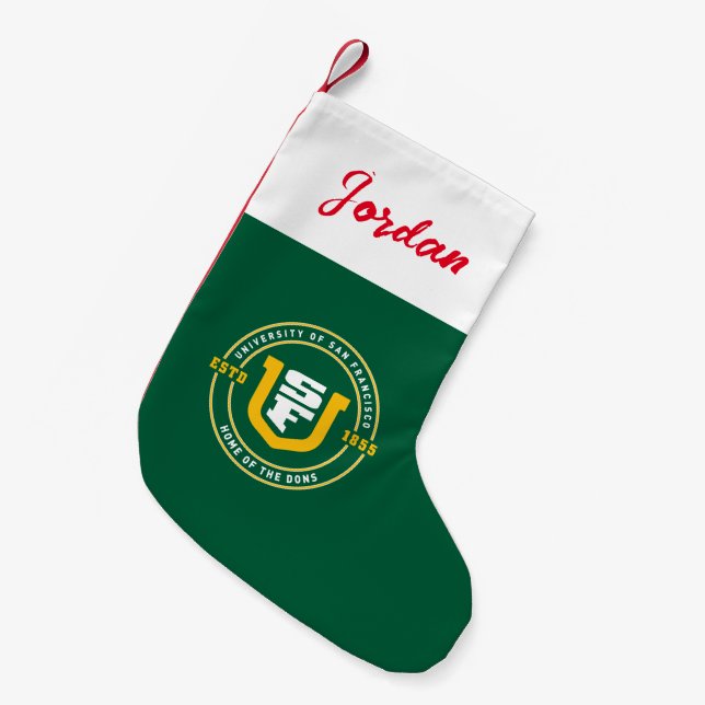 Meia De Natal Pequena Universidade de São Francisco (Frente (Pendurada))