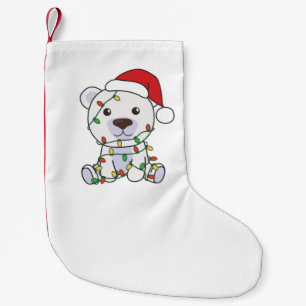 Meia De Natal Pequena Urso Polar de Natal Animais de inverno Ursos Polar