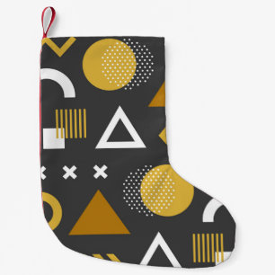 Meia De Natal Pequena Valores geométricos, design de padrão uniforme. 