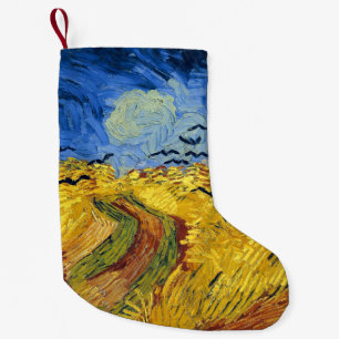 Meia De Natal Pequena Van Gogh Wheat Fields impressionista Painting