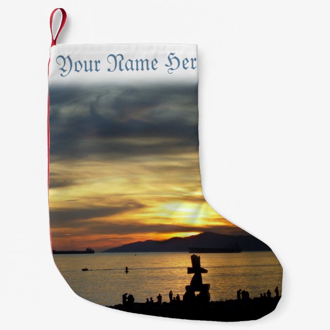 Meia De Natal Pequena Vancouver Stoking Vancouver Christmas Stocks (Frente)