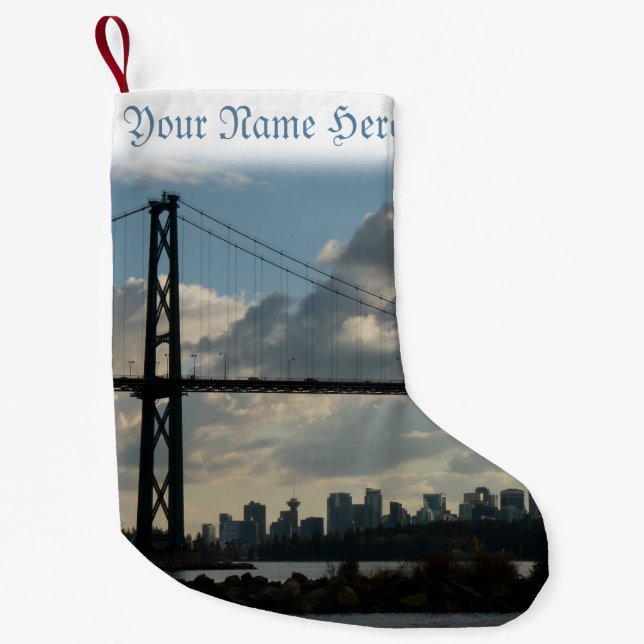 Meia De Natal Pequena Vancouver Stoking Vancouver Christmas Stocks (Frente)