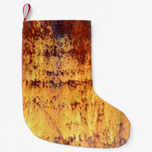 Meia De Natal Pequena Velho fundo e textura de ferrugem metálica, metal