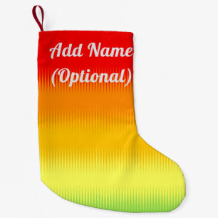 Meia De Natal Pequena Verde Amarelo Vermelho Laranja Amarelo