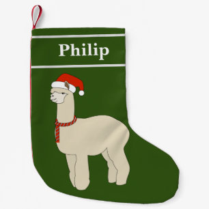 Meia De Natal Pequena Verde especial de Natal Alpaca