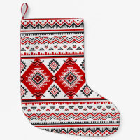 Vermelho branco preto étnico, motivos ucranianos.