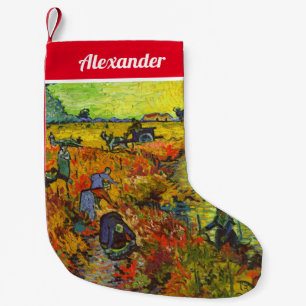 Meia De Natal Pequena Vincent van Gogh - The Red Vineyards