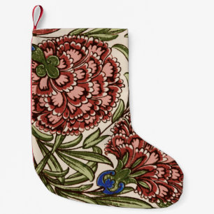 Meia De Natal Pequena vintage antíca, design gráfico de flores