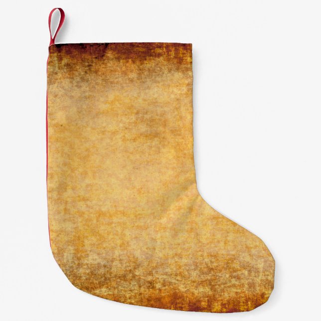 Meia De Natal Pequena Vintage de textura suja (Frente)