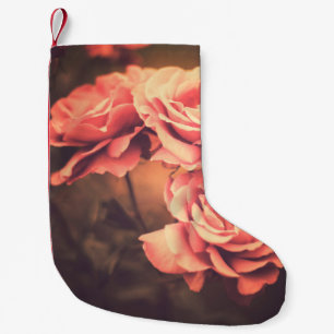 Meia De Natal Pequena Vintage Flowersvintage, flor, rosa, antiga, bac