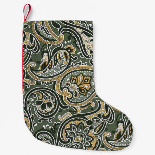 Meia De Natal Pequena vintage Paisley oriental étnico Pattern Seamless p