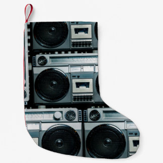 Meia De Natal Pequena Vintage radio boombox