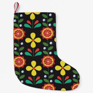 Meia De Natal Pequena Vintage retro vintage linhas verticais