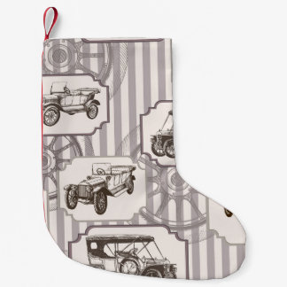 Meia De Natal Pequena Vintage seamless background with vintage retro car