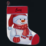 Meia De Natal Pequena Vintage Snowman<br><div class="desc">Vintage Snowman</div>