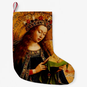 Meia De Natal Pequena Virgem Maria por Jan van Eyck