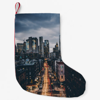 MEIA DE NATAL PEQUENA VISUALIZAÇÃO DA CENA DA CIDADE DE SKYLINE DA BRIDG
