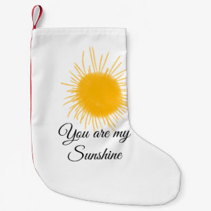 Meia De Natal Pequena você é meu sol amarelo laranja raios solares adici