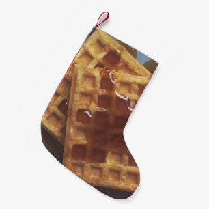 Meia De Natal Pequena Waffles com xarope