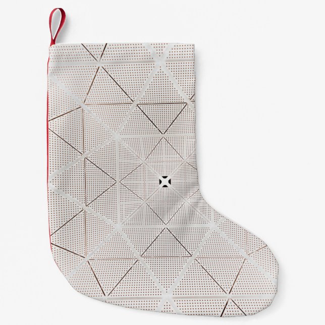 Meia De Natal Pequena White and black illustration (Frente)