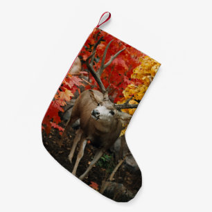 Meia De Natal Pequena Whitetail No Outono
