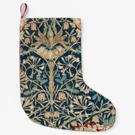 Meia De Natal Pequena William Morris Antigo Floral Honeysuckle
