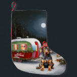 Meia De Natal Pequena Winter Doberman Caravan Christmas Adventure<br><div class="desc">Adotar a magia de uma noite de inverno nevada enquanto uma caravana desliza graciosamente através da paisagem iluminada pela lua. A beleza serena da neve escutadora e o brilho encantador da lua criam uma cena cativante,  prometendo uma aventura inesquecível de Natal cheia de calor,  alegria e memórias queridas.</div>