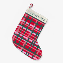 Xadrez Moderno Personalizado Natal Vermelho Verde 