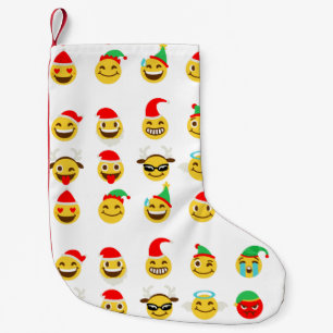 Meia De Natal Pequena xmas emoji feliz encara o estoque de natal