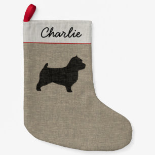 Meia De Natal Pequena Xmas feito sob encomenda da raça do cão da