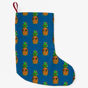 Meia De Natal Pequena Xmas Quentes de Abacaxi de Natal tropical