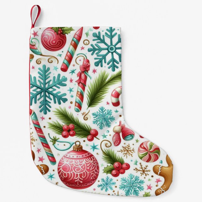 Meia De Natal Pequena Xmas socks (Frente)