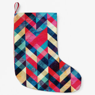 Meia De Natal Pequena Zigzag de hipster: arraste o padrão sem soldadura.