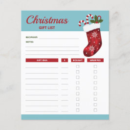 Meia de Natal Vermelha - Planos de Lista de Presen