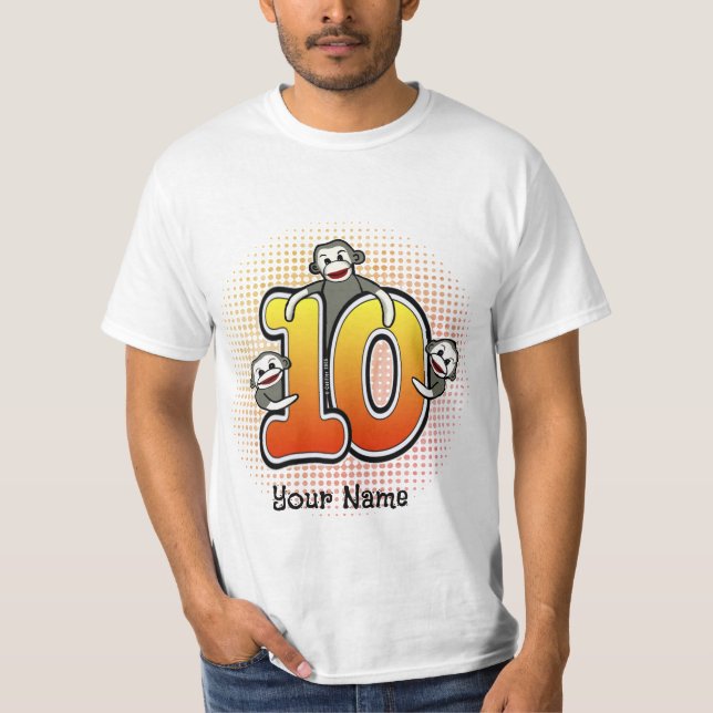 Meia Macaco Número 10 T-Shirt (Frente)