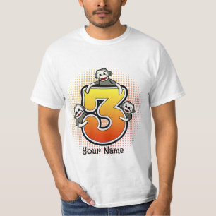 Meia macaco Número 3 T-Shirt
