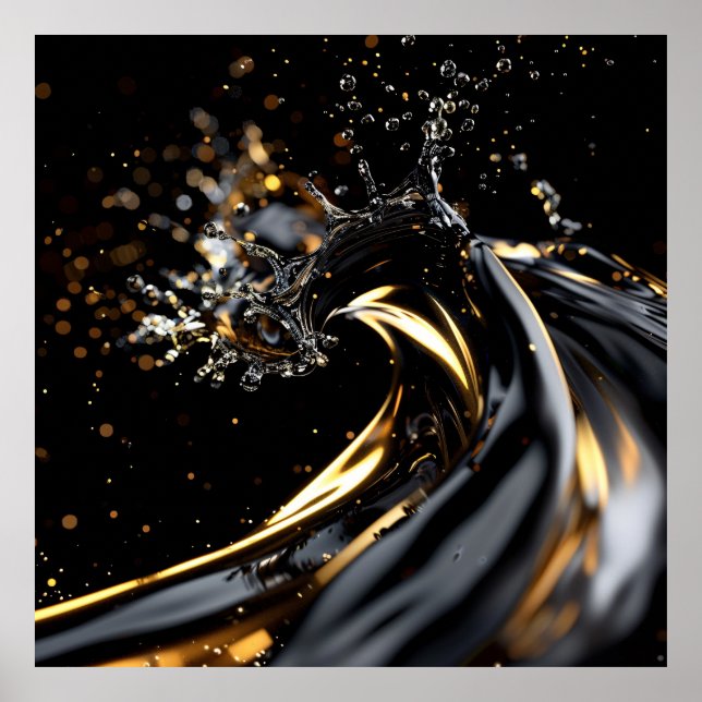 Meia-noite Dourada Surge Poster (Frente)