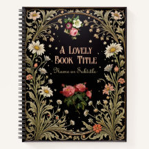 Meia-noite Jardim Negro Vintage Whimsigol Floral