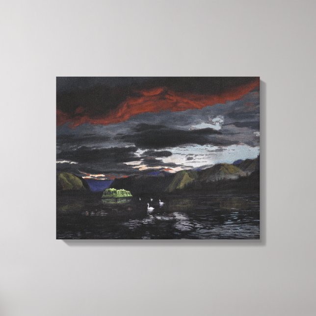 Meia-noite no rio Yukon: Canvas desfeita (Frente)