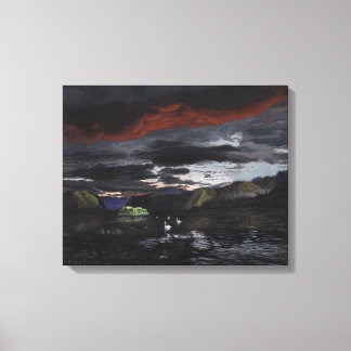 Meia-noite no rio Yukon: Canvas standard