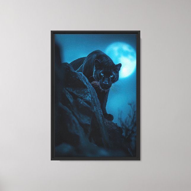 Meia-noite, Panther Moonlight, com Canvas (Frente)