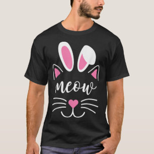 Meia-Páscoa Dia de Rosto Coelhinho Orelha Camisa E