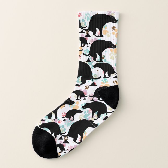 Meias Cachorro Engraçado Cachorro Pawsitivamente Hilaria (Esquerda - Exterior)