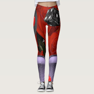 meias-calças vermelhas pretas leggings longas