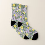 Meias Casamento Floral Rosa Púrpura Amarelo-Lilac<br><div class="desc">Lindos convites de casamento florais Lilac,  amarelo-claro e púrpura e rosa com abundância de verde. Perfeito para um tema floral ou casamento branco tradicional no Primavera ou Verão. Personalize a cor e o texto para tornar este convite de casamento seu!</div>