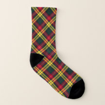 Clan Buchanan Tartan Red, Amarelo e Xadrez Verde