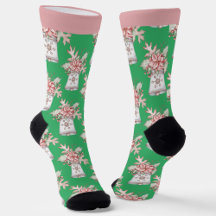 Meias com Padrão de Sino de Natal