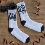 Meias de Casamento Branca Personalizadas do Partid<br><div class="desc">Qual Bridesman não adoraria um par de meias de casamento preto e branco como obrigado de seu presente? Eu não sei um que não faria isso. Adicione o nome dele e a data do casamento e talvez mude a cor para o favorito dele</div>