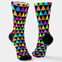 Meias de Design de Triângulo de Cores de Arco-Íris